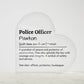 Personalized Police Officer Printed Heart Shaped Acrylic Plaque