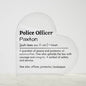 Personalized Police Officer Printed Heart Shaped Acrylic Plaque