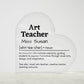 Personalized Art Teacher Printed Heart Shaped Acrylic Plaque