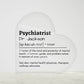 Personalized Psychiatrist Printed Heart Shaped Acrylic Plaque