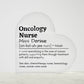 Personalized Oncology Nurse Printed Heart Shaped Acrylic Plaque