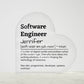Personalized Software Engineer Printed Heart Shaped Acrylic Plaque