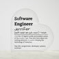 Personalized Software Engineer Printed Heart Shaped Acrylic Plaque