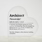 Personalized Architect Printed Heart Shaped Acrylic Plaque