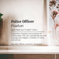 Personalized Police Officer Printed Heart Shaped Acrylic Plaque
