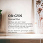 Personalized OB-GYN Printed Heart Shaped Acrylic Plaque
