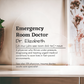 Personalized Emergency Room Doctor Printed Heart Shaped Acrylic Plaque