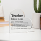 Personalized Teacher Printed Heart Shaped Acrylic Plaque