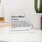 Personalized Police Officer Printed Heart Shaped Acrylic Plaque