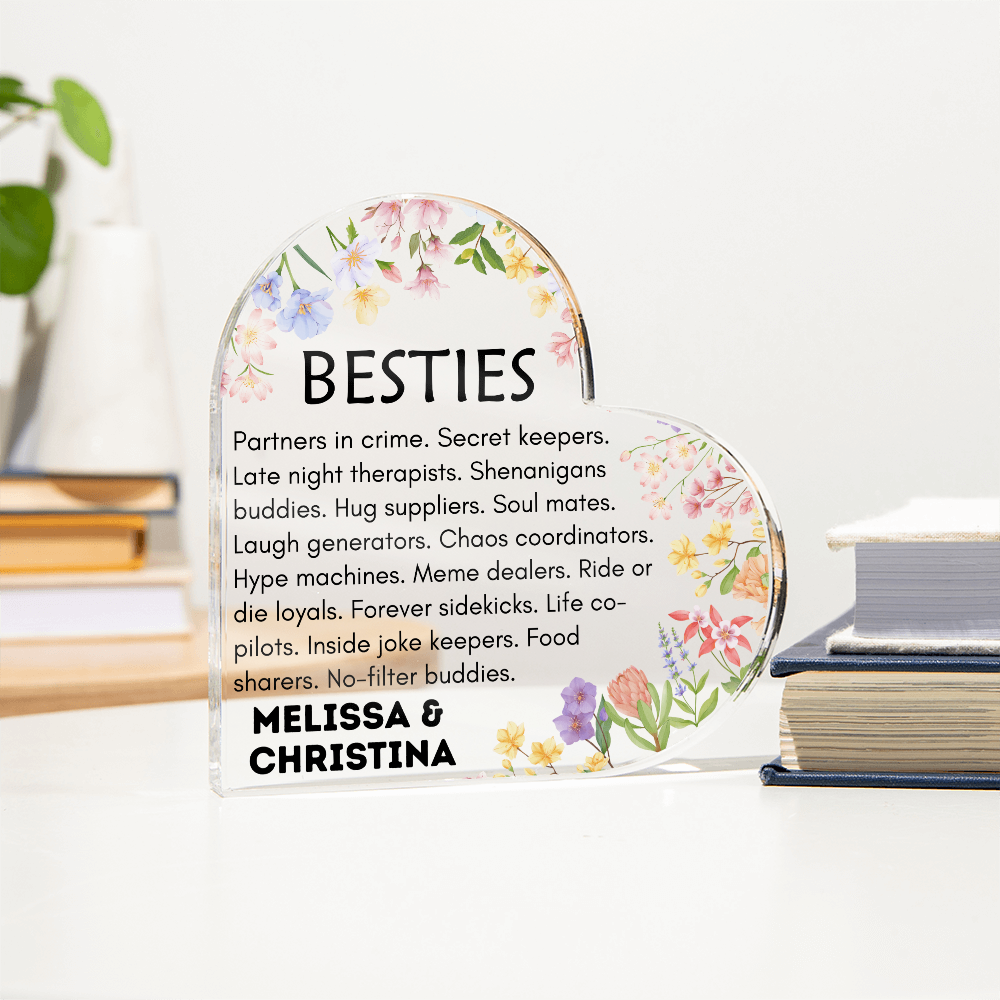 Besties Heart Plaque