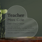 Personalized Teacher Printed Heart Shaped Acrylic Plaque