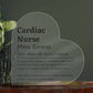 Personalized Cardiac Nurse Printed Heart Shaped Acrylic Plaque