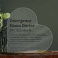 Personalized Emergency Room Doctor Printed Heart Shaped Acrylic Plaque