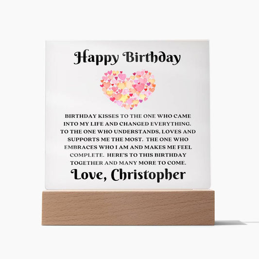 Almost Sold Out - Personalized Birthday Gift For Wife -  Acrylic Plaque With Stand