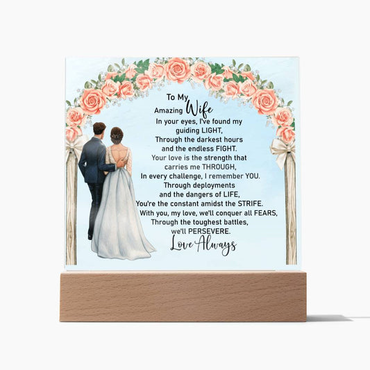 To My Amazing Wife Acrylic Plaque