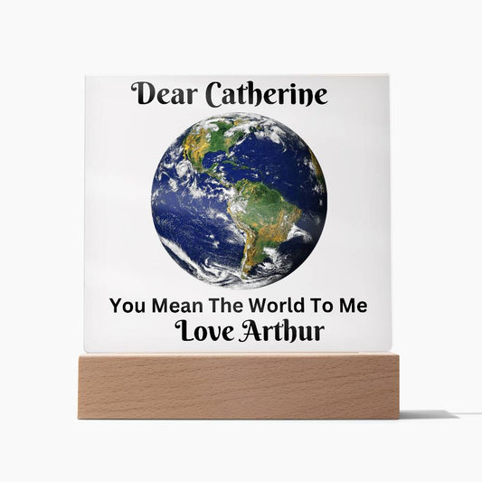 Almost Sold Out - You Mean The World To Me Transparent  - Acrylic Plaque With Stand