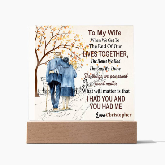 Almost Sold Out - Husband & Wife Together - Acrylic Plaque with Stand