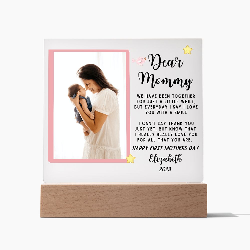 [Almost Sold Out] Dear Mommy - From Baby Girl - Acrylic Plaque and Stand