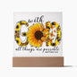 Almost Sold Out - With God All Things Are Possible - Acrylic Plaque with Stand