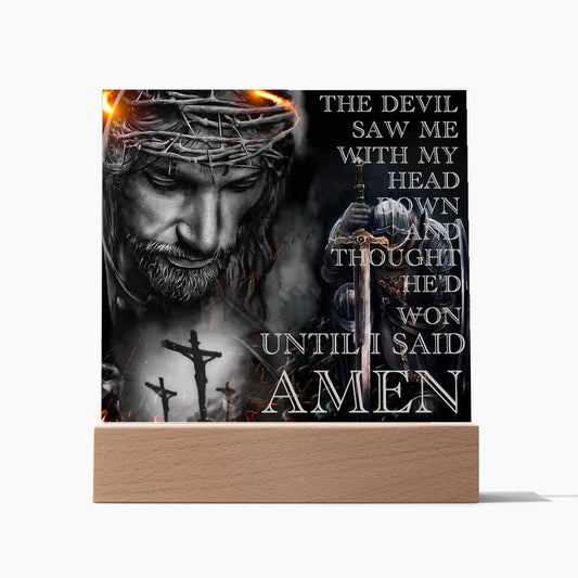 Almost Sold Out - Jesus I Said Amen - Acrylic Plaque With Stand