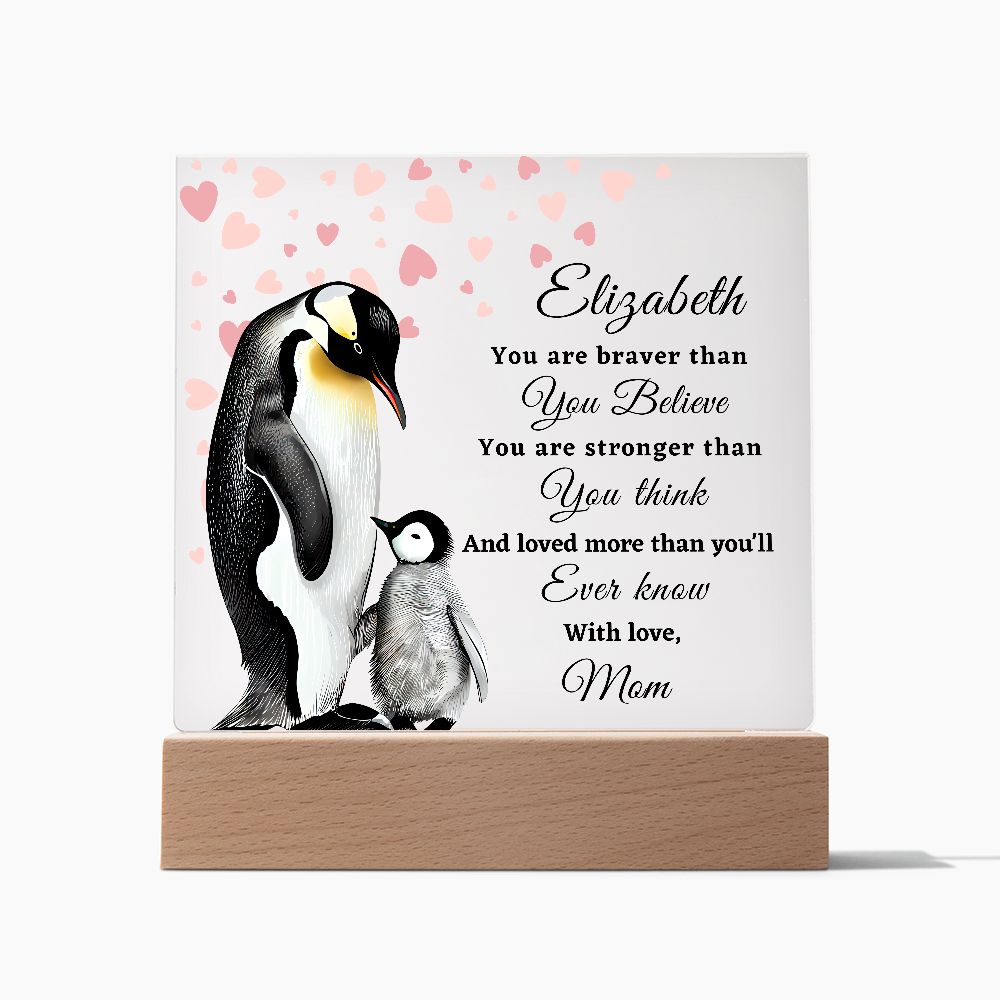 [Almost Sold Out] To My Daughter - Penguins - Acrylic Plaque