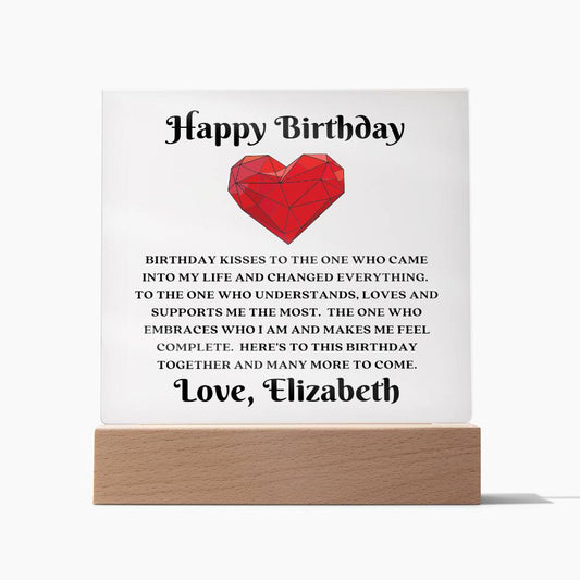 Almost Sold Out - Personalized Birthday Gift For Husband -  Acrylic Plaque With Stand