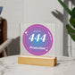 Almost Sold Out - Angel Number 444 with Aura Color - Acrylic Plaque with Stand