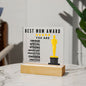 [Almost Sold Out] Best Mom Award Acrylic Plaque with Stand