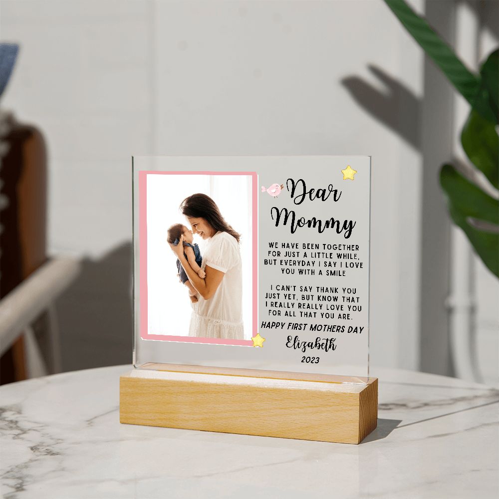[Almost Sold Out] Dear Mommy - From Baby Girl - Acrylic Plaque and Stand