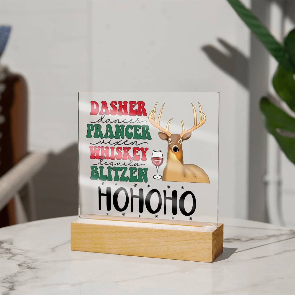 [Almost Sold Out] Dasher Prancer Acrylic Square Plaque
