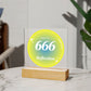 Almost Sold Out - Angel Number 666 with Aura Color - Acrylic Plaque with Stand