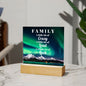 Almost Sold Out - Northern Lights Family - Acrylic Plaque with Stand