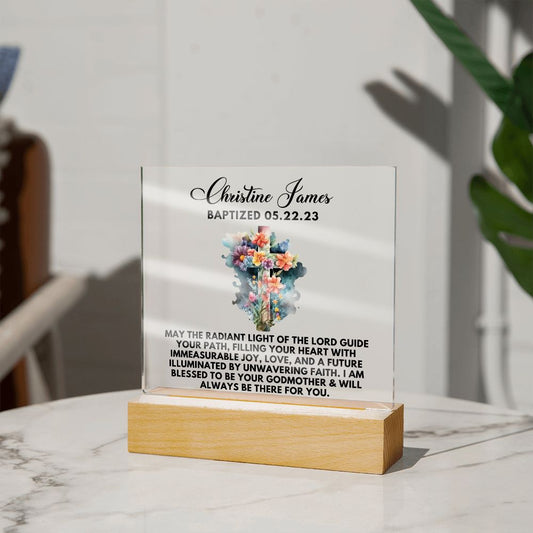 [Almost Sold Out] Personalized Baptism Acrylic Plaque From Godmother