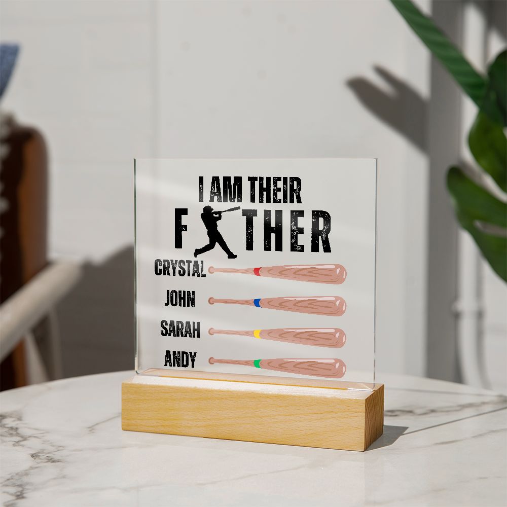 [Almost Sold Out] Custom Baseball Father's Acrylic Plaque
