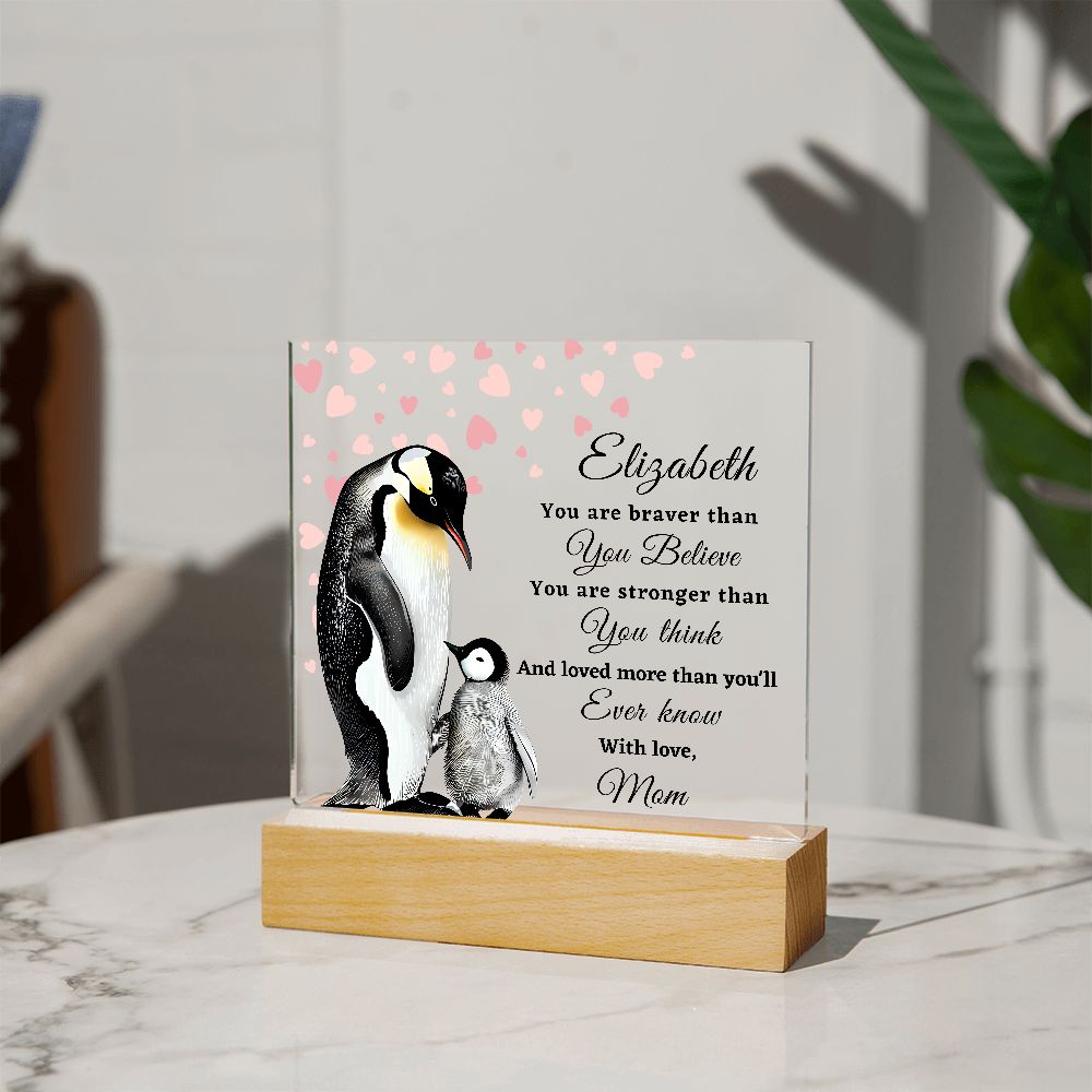 [Almost Sold Out] To My Daughter - Penguins - Acrylic Plaque