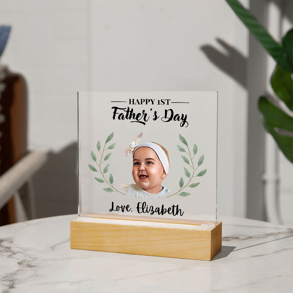 [Almost Sold Out] Personalized 1st Father's Day Gift From Baby Girl - Acrylic Plaque