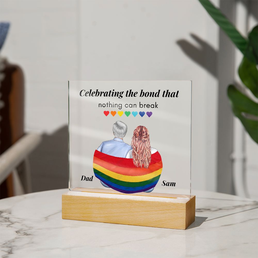 [Almost Sold Out] Personalized Father's Day Acrylic Plaque - Celebrating The Bond That Nothing Can Break