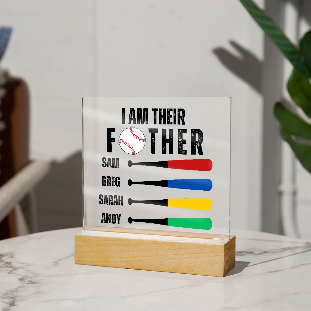 [Almost Sold Out] Personalized Baseball Father's Day Acrylic Plaque