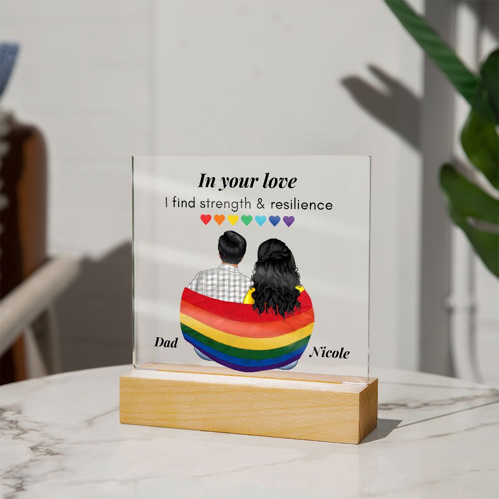 [Almost Sold Out] Personalized Father's Day Acrylic Plaque - In Your Love I Find Strength