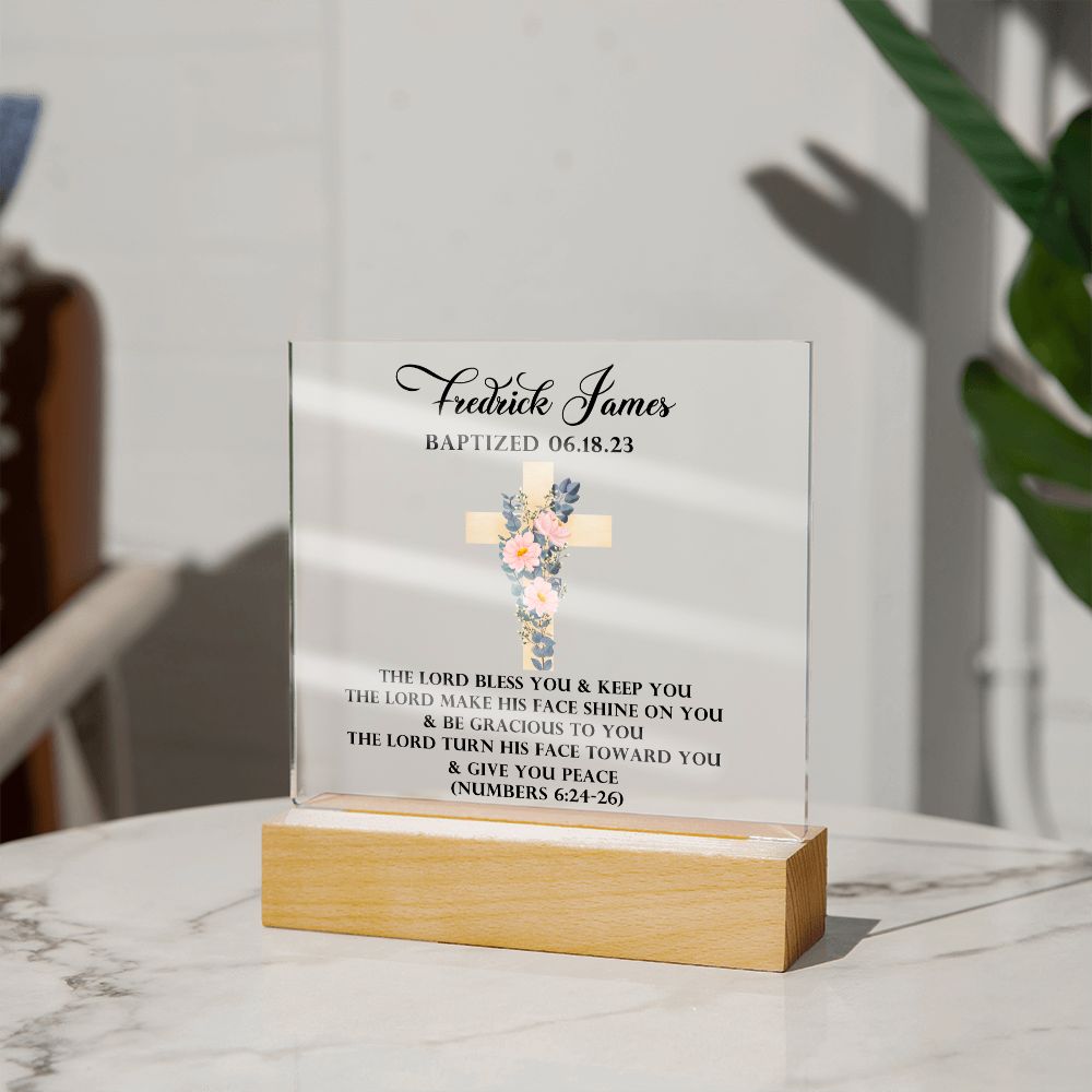 [Almost Sold Out] Personalized Baptism Acrylic Plaque Gift For Loved Ones