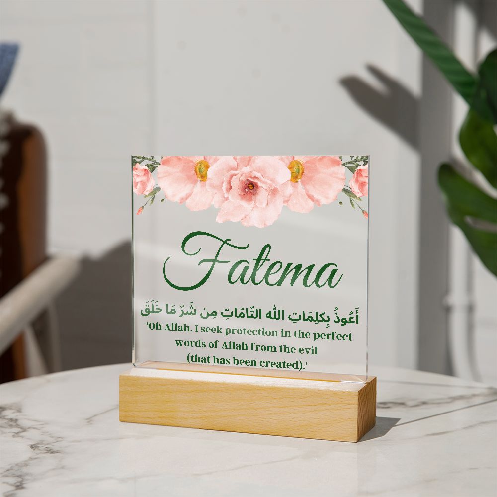 [Almost Sold Out] Personalized Dua For Protection Against Evil - Acrylic Plaque