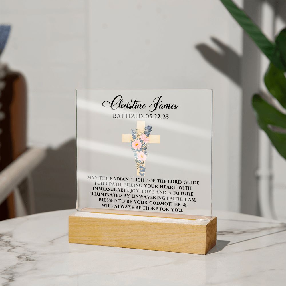 [Almost Sold Out] Personalized Baptism Acrylic Plaque From Godmother