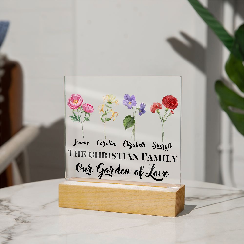 [Almost Sold Out] Personalized Garden Of Love Acrylic Plaque