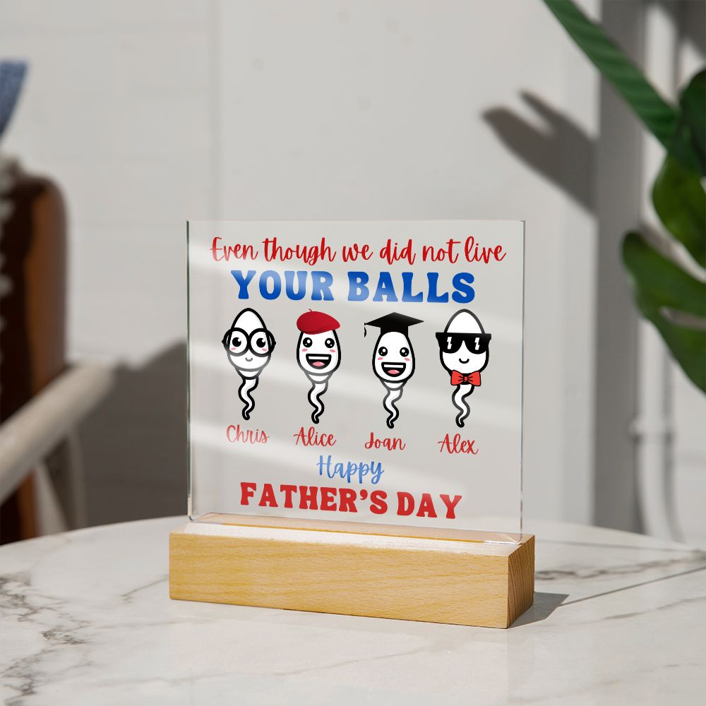 [Almost Sold Out] Bonus Dad / Step Dad Personalized Father's Day Acrylic Plaque