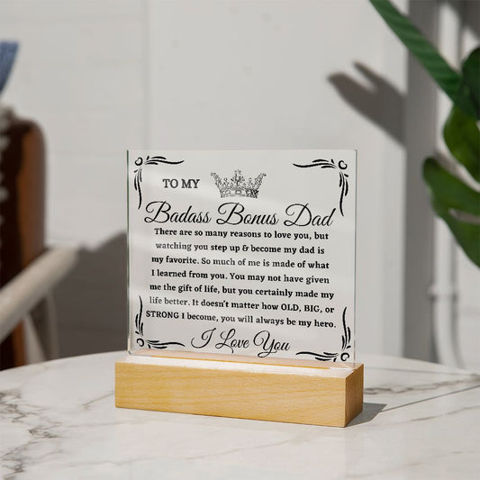 [Almost Sold Out] To My Badass Bonus Dad Acrylic Plaque