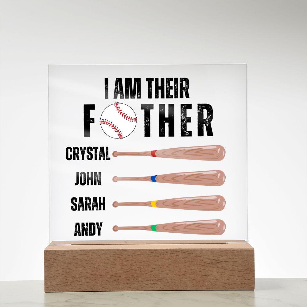 [Almost Sold Out] Personalized I Am Their Father - Baseball Acrylic Plaque