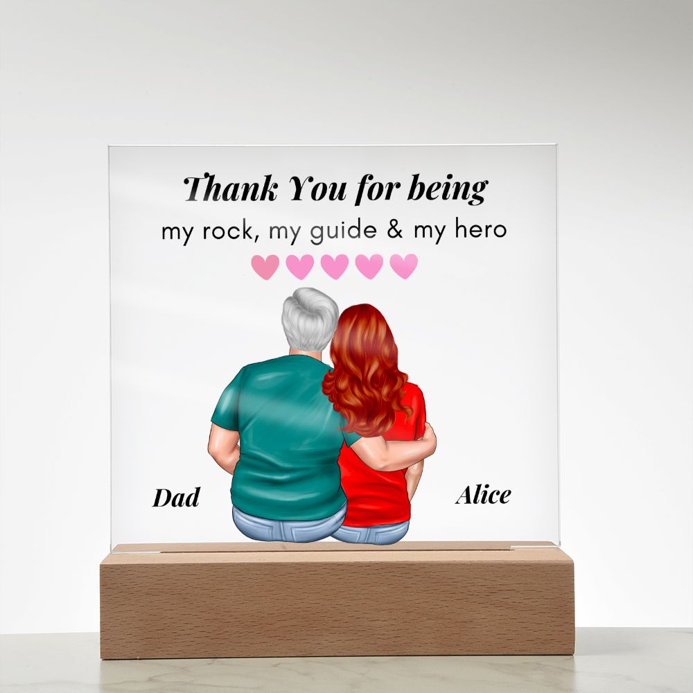 [Almost Sold Out] Thank You For Being My Hero - Personalized Father's Day Acrylic Plaque