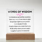 [Almost Sold Out] Pink Hearts Words of Wisdom - Acrylic Square Plaque