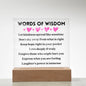 [Almost Sold Out] Words of Wisdom - Pink Hearts - Acrylic Square Plaque