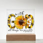 Almost Sold Out - With God All Things Are Possible - Acrylic Plaque with Stand